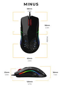 Glorious Gaming Model O- Maus rechts USB Typ-A Optisch 3200 DPI