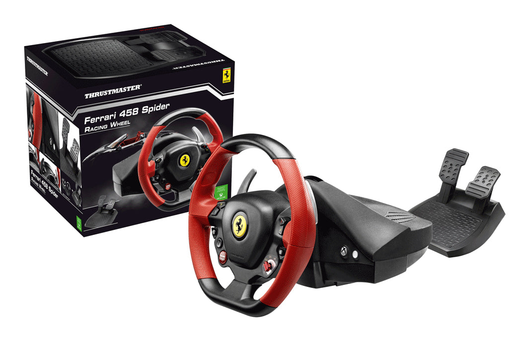 Thrustmaster Ferrari 458 Spider Schwarz, Rot USB Lenkrad + Pedale Xbox One
