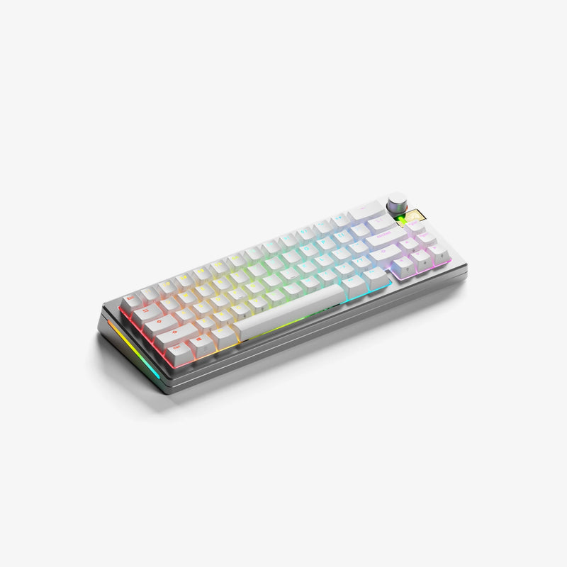 Glorious Gaming GMMK 3 PRO HE 65% Prebuilt Wireless Tastatur RF Wireless QWERTY US Englisch Silber