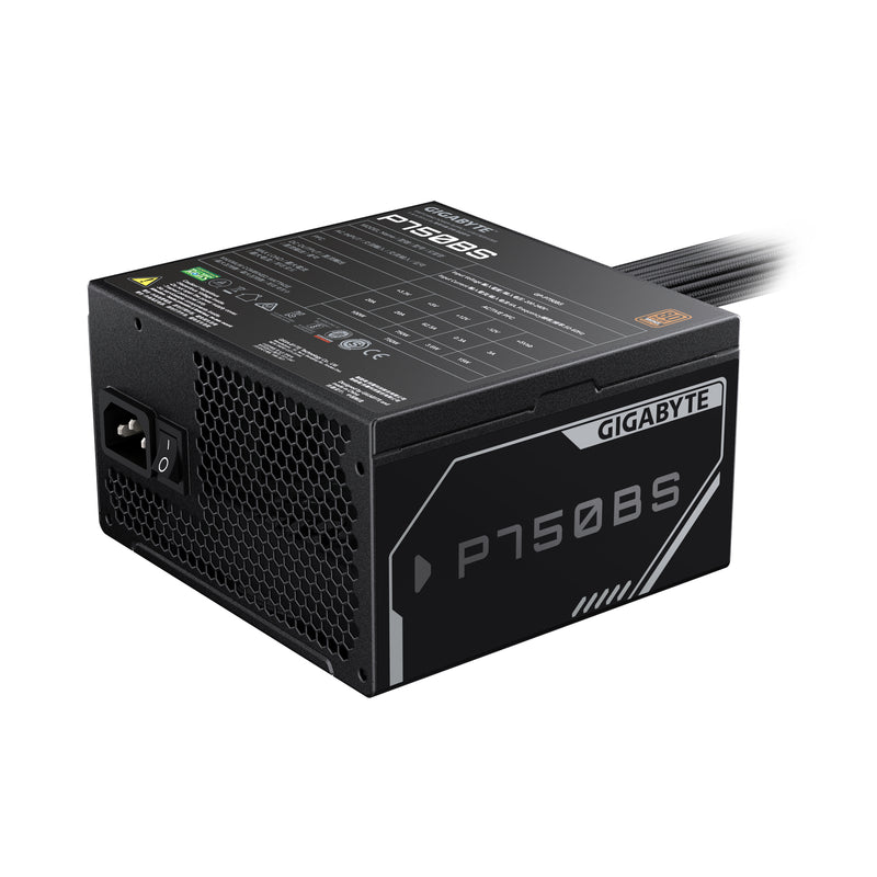 GIGABYTE P750BS Netzteil - PCI-E 6+2 Pin x 4, 80 PLUS Bronze, 120-mm-Lüfter, ATX kompatibel, EU-Stecker
