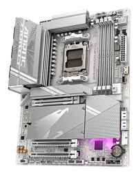GIGABYTE X870 AORUS ELITE WIFI7 ICE Mainboard - Unterstützt AMD Ryzen 9000 CPUs, 16+2+2 Phasen Digitales VRM, bis zu 8200MHz DDR5 (OC), 3xPCIe 5.0 + 1xPCIe 4.0, Wi-Fi 7, 2.5GbE LAN, USB 4