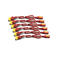 APC Netzkabel-Set (6 Stück), verriegelbar, C13 bis C14, 0,6 m, rot