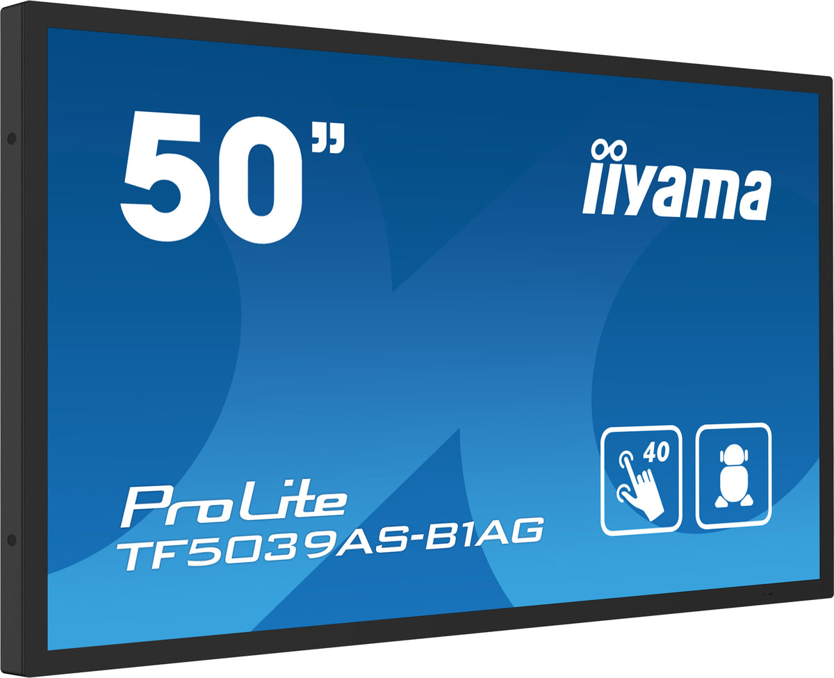 iiyama TF5039AS-B1AG Computerbildschirm 125,7 cm (49.5") 3840 x 2160 Pixel 4K Ultra HD LED Touchscreen Schwarz