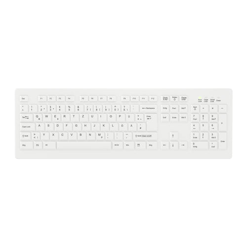 Contour Design Active Key Contour ClassicClean Medizinische Tastatur Abnehmbare Abdeckung Full-Size Kabellos Weiß DE C8100