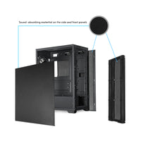 Chieftec AS-02B-OP Computer-Gehäuse Midi Tower Schwarz