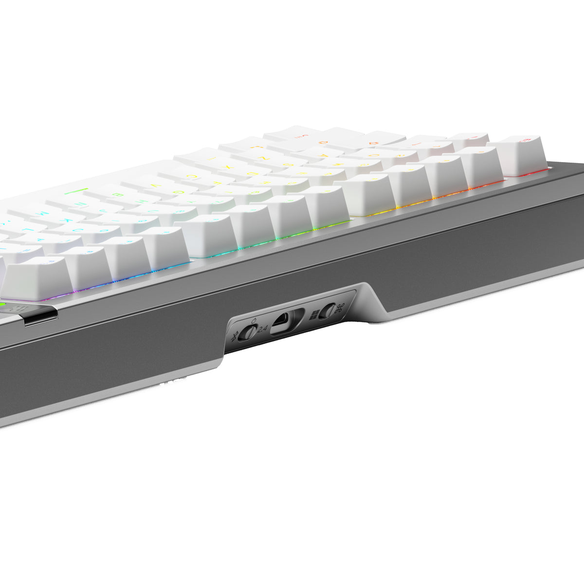 Glorious Gaming GMMK 3 PRO 75% Prebuilt Tastatur USB + RF Wireless + Bluetooth QWERTY US Englisch Silber
