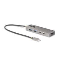 StarTech.com 3-Port USB-C Hub mit 2.5Gbps Ethernet und 100W Power Delivery Pass-Through, USB 3.2 10Gbps, 2x USB-A/1x USB-C, Mini USB Hub, USB C auf USB Adapter, USB C Verteiler