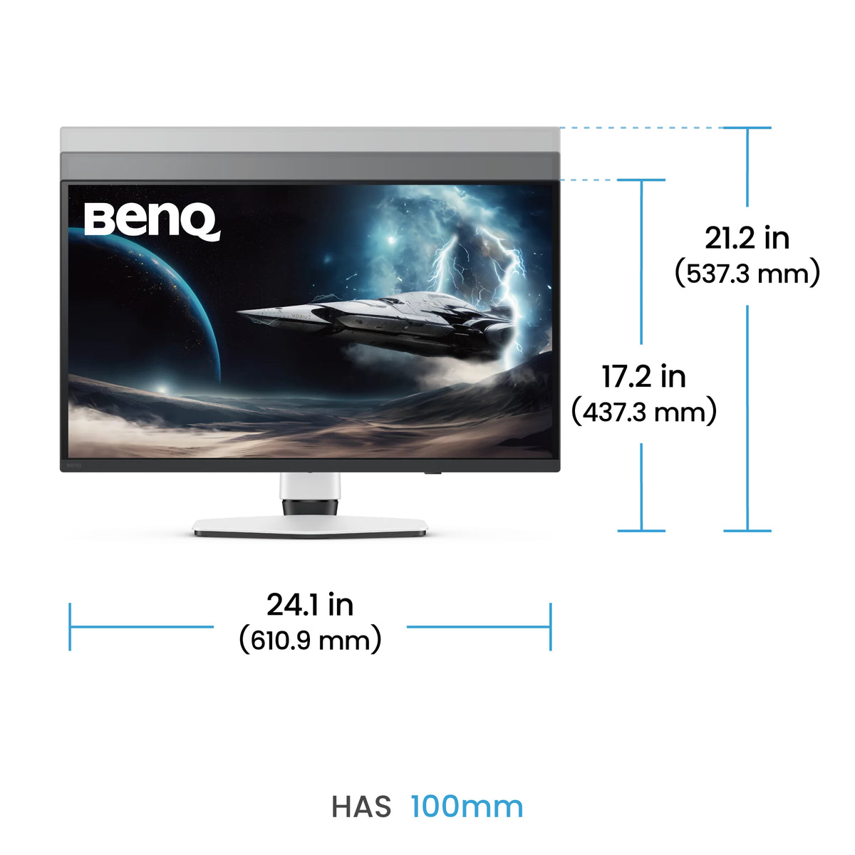 BenQ EX271QZ Computerbildschirm 67,3 cm (26.5") 2560 x 1440 Pixel 2K OLED Weiß