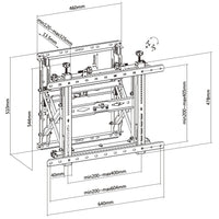 Equip 45"-70" Pop-Out-Videowandhalterung