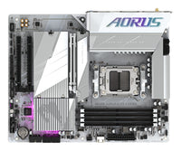 GIGABYTE B650E AORUS ELITE X AX ICE Mainboard - AMD Ryzen 9000er-Serie, 12+2+2 Phasen VRM, bis zu 8000 MHz DDR5 (OC), 1xPCIe 5.0 + 2xPCIe 4.0 M.2, 2,5 GbE LAN, WIFI 6E, USB 3.2 Gen 2