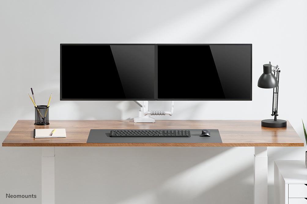 Neomounts DS75-450WH2 Monitorarm 17-32" - Gasfeder - Topfix - 180°-Stopp