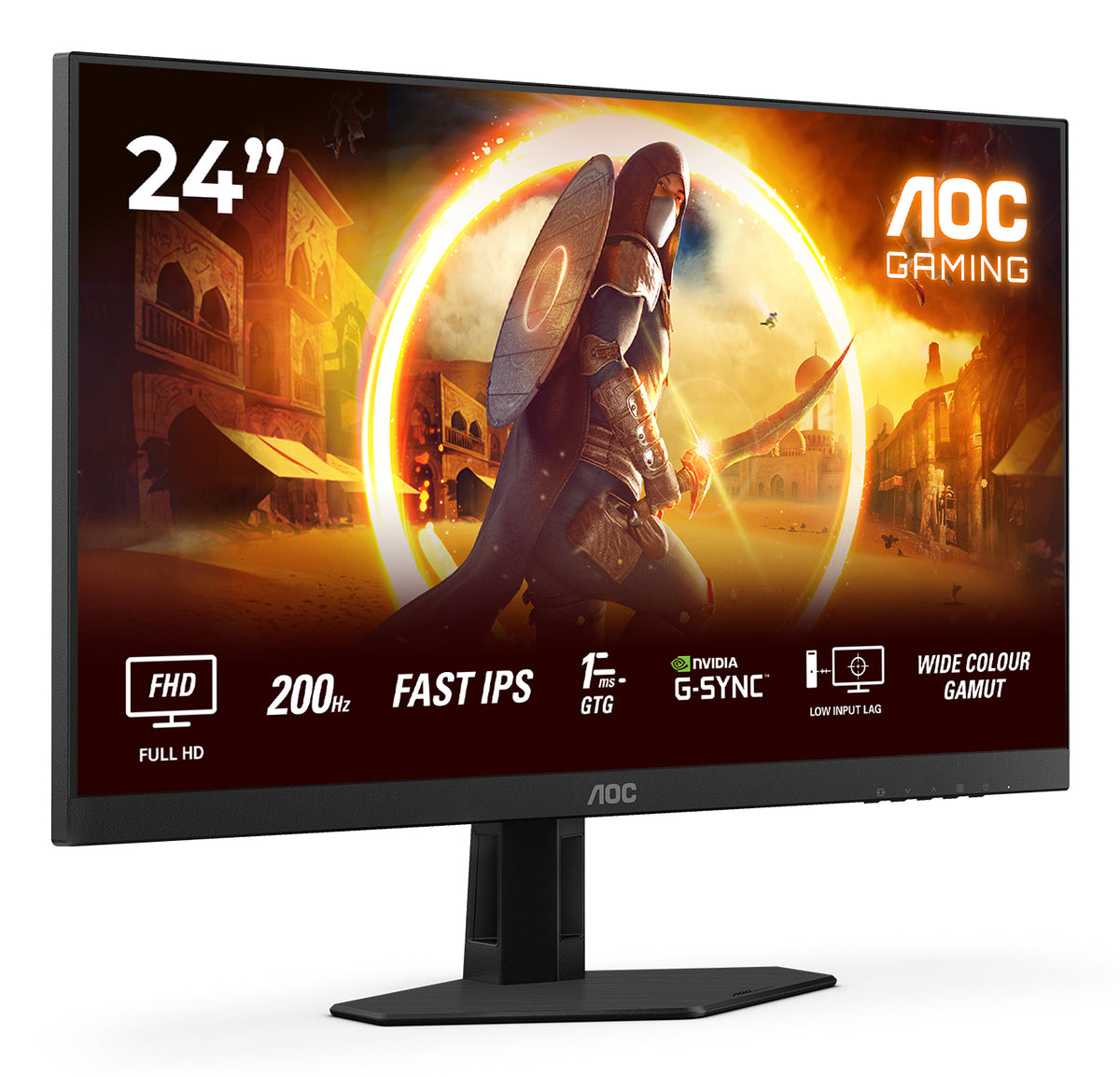 AOC G4 24G4HRE Computerbildschirm 60,5 cm (23.8") 1920 x 1080 Pixel Full HD LED Schwarz, Rot