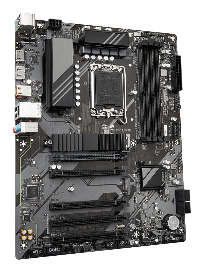 GIGABYTE B760 DS3H Mainboard - Unterstützt Intel Core Prozessoren der 14. Generation, 8+2+1 Phasen digitales VRM, bis zu 7600MHz DDR5 (OC), 2x PCIe 4.0 M.2, GbE LAN, USB 3.2 Gen 2x2