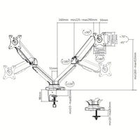 Techly ICA-LCD 462B Flachbildschirm-Tischhalterung 81,3 cm (32") Tisch/Bank Schwarz