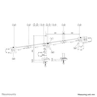 Neomounts DS60-600BL3 Monitorarm 10-27" - Quick Fix - 180°-Stopp