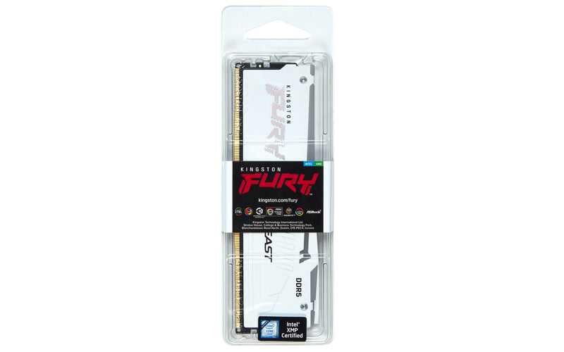Kingston Technology FURY Beast 16GB 6800MT/s DDR5 CL34 DIMM White RGB EXPO