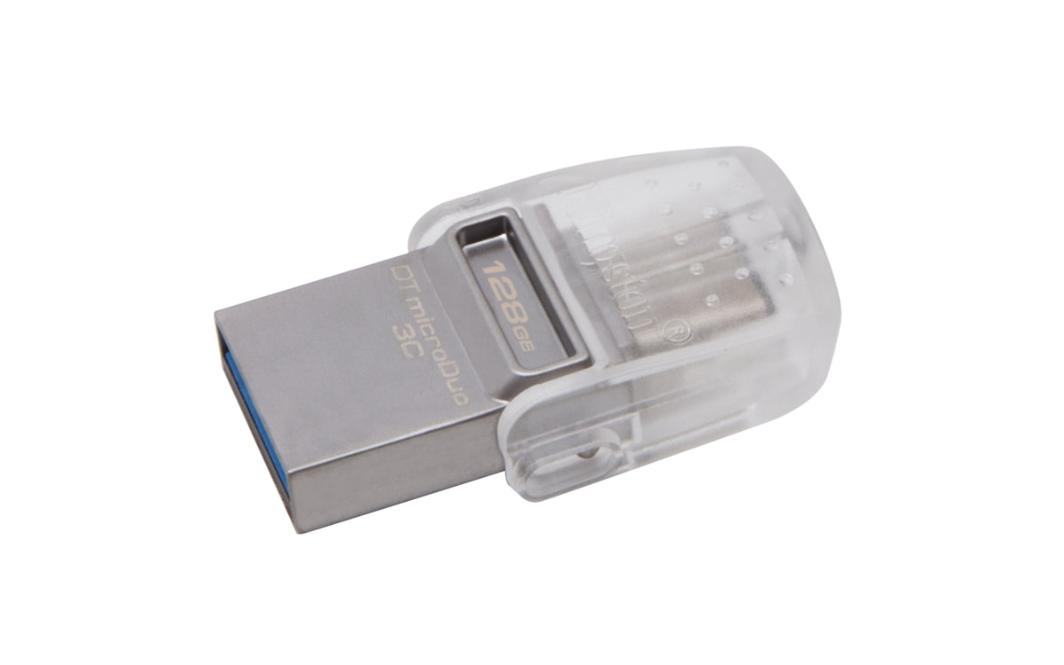Kingston Technology DataTraveler microDuo 3C 128GB USB-Stick USB Type-A / USB Type-C 3.2 Gen 1 (3.1 Gen 1) Silber