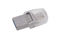 Kingston Technology DataTraveler microDuo 3C 128GB USB-Stick USB Type-A / USB Type-C 3.2 Gen 1 (3.1 Gen 1) Silber