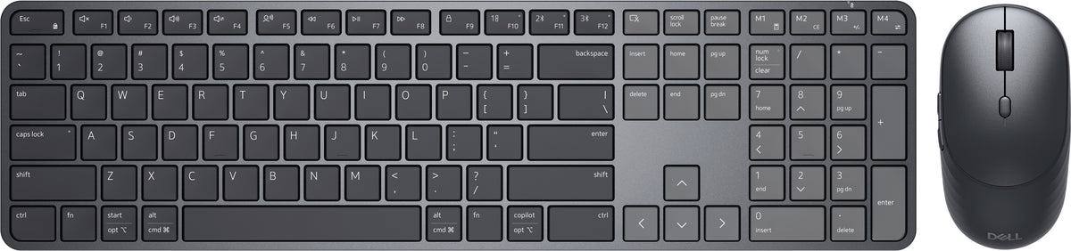 DELL Pro 7 Slim KM726 Tastatur Maus enthalten Heimbüro RF Wireless + Bluetooth QWERTZ Deutsch Schwarz