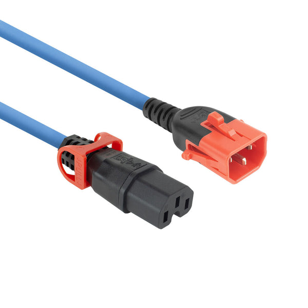 ACT Netzkabel C14 IEC Lock+ Dual Locking - C15 IEC Lock+ blau 2 m, PC3874