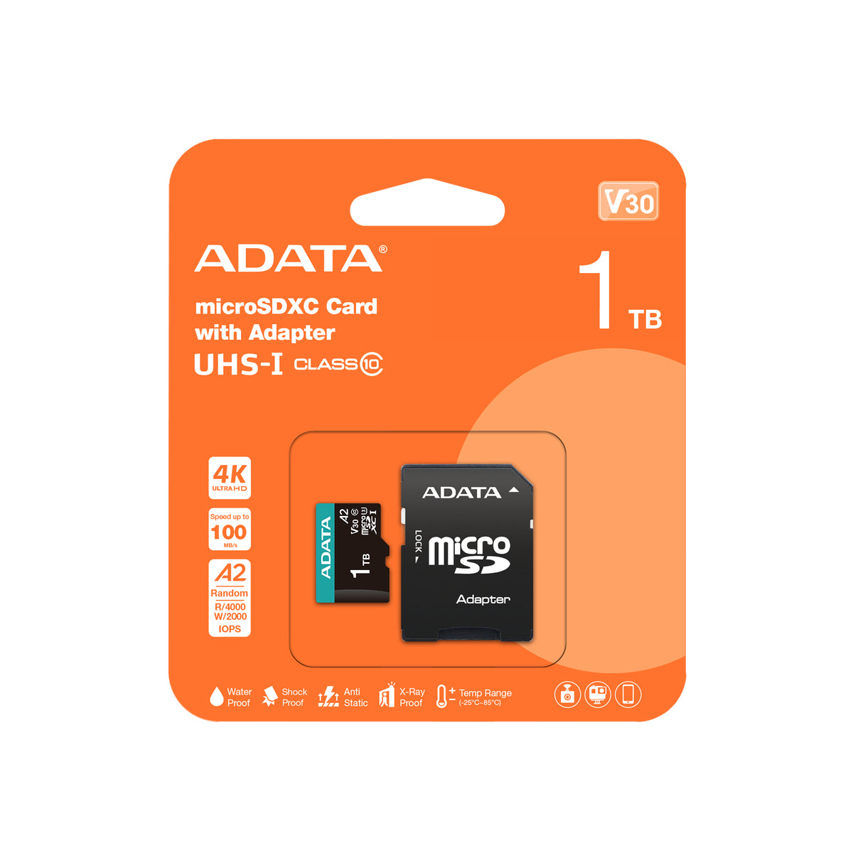 ADATA AUSDX1TUI3V30SA2-RA1 Speicherkarte 1 TB MicroSDXC UHS-I Klasse 10
