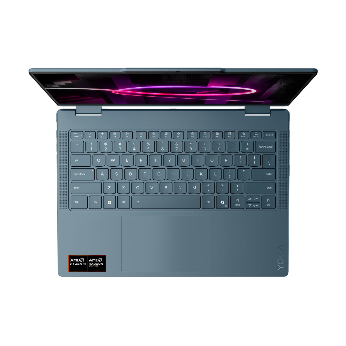 Lenovo Yoga 7 2-in-1 14AGP11 Copilot+ PC AMD Ryzen AI 7 445 Hybrid (2-in-1) 35,6 cm (14") Touchscreen 2.8K 16 GB LPDDR5x-SDRAM 512 GB SSD Wi-Fi 7 (802.11be) Windows 11 Home Türkis Deutsch