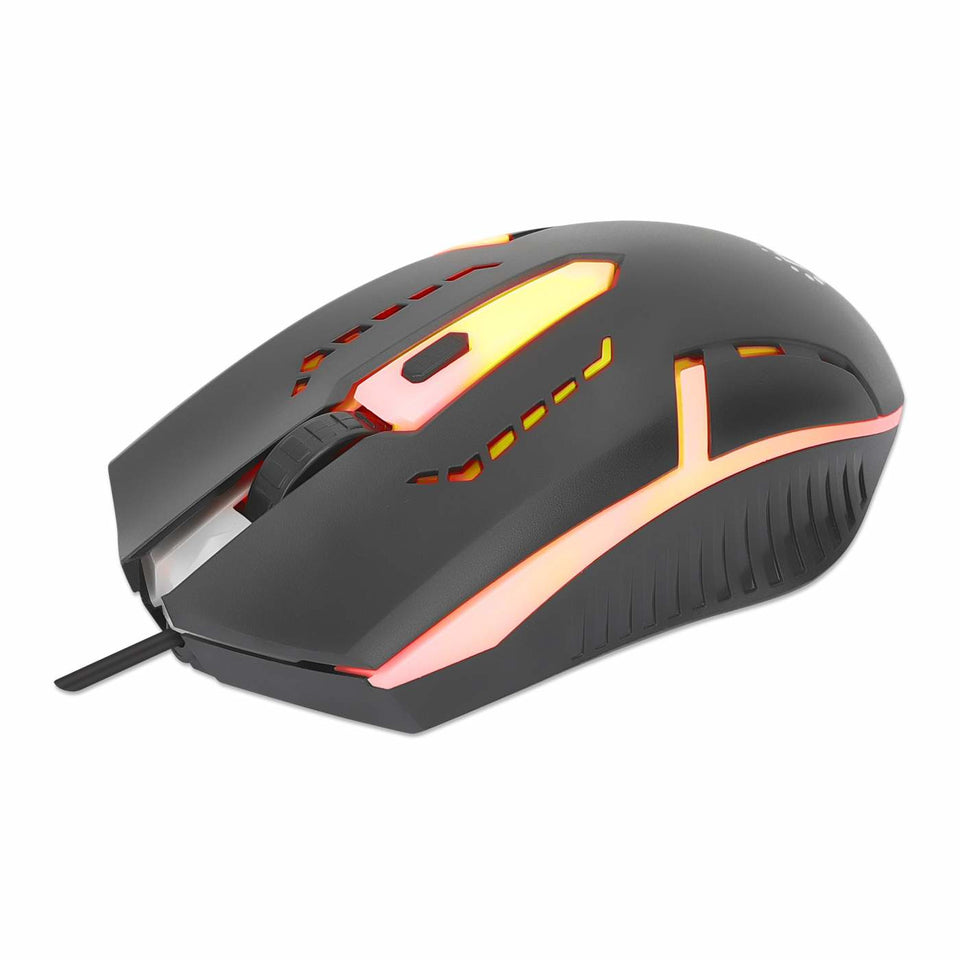 Manhattan 190206 Mouse Gaming Ambidextrous USB Type-A Optical 1500 DPI