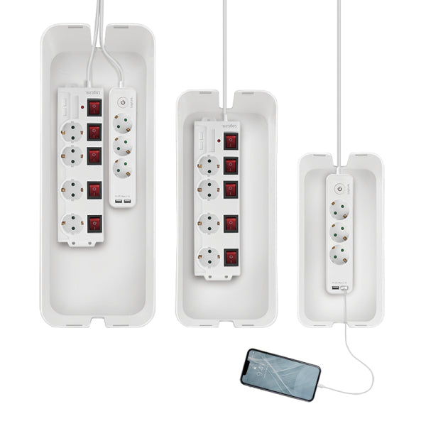 LogiLink KAB0078 Kabel-Organizer Universal Kabelgehäuse Weiß 3 Stück(e)