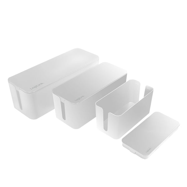 LogiLink KAB0078 Kabel-Organizer Universal Kabelgehäuse Weiß 3 Stück(e)