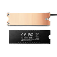 Axagon CLR-M2FAN Kupferkühler mit Lüfter für einseitige und doppelseitige M.2 SSD-Platten, Größe 2280, Höhe 13 mm.