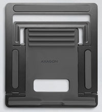 Axagon STND-L Metallständer für Laptops und Tablets der Größe 10"–17.3". Vier verstellbare Positionen. Graue Version.