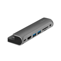 LogiLink UA0385 laptop-dockingstation & portreplikator USB Typ-C Schwarz, Silber