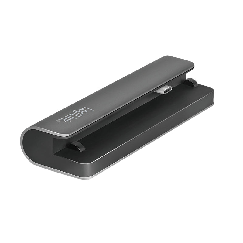 LogiLink UA0385 laptop-dockingstation & portreplikator USB Typ-C Schwarz, Silber
