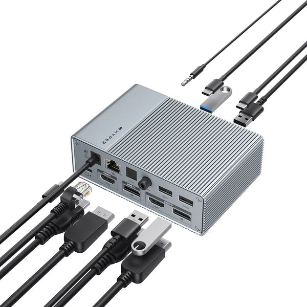 Targus HDG215-EUZ laptop-dockingstation & portreplikator USB 3.2 Gen 2 (3.1 Gen 2) Type-C Silber