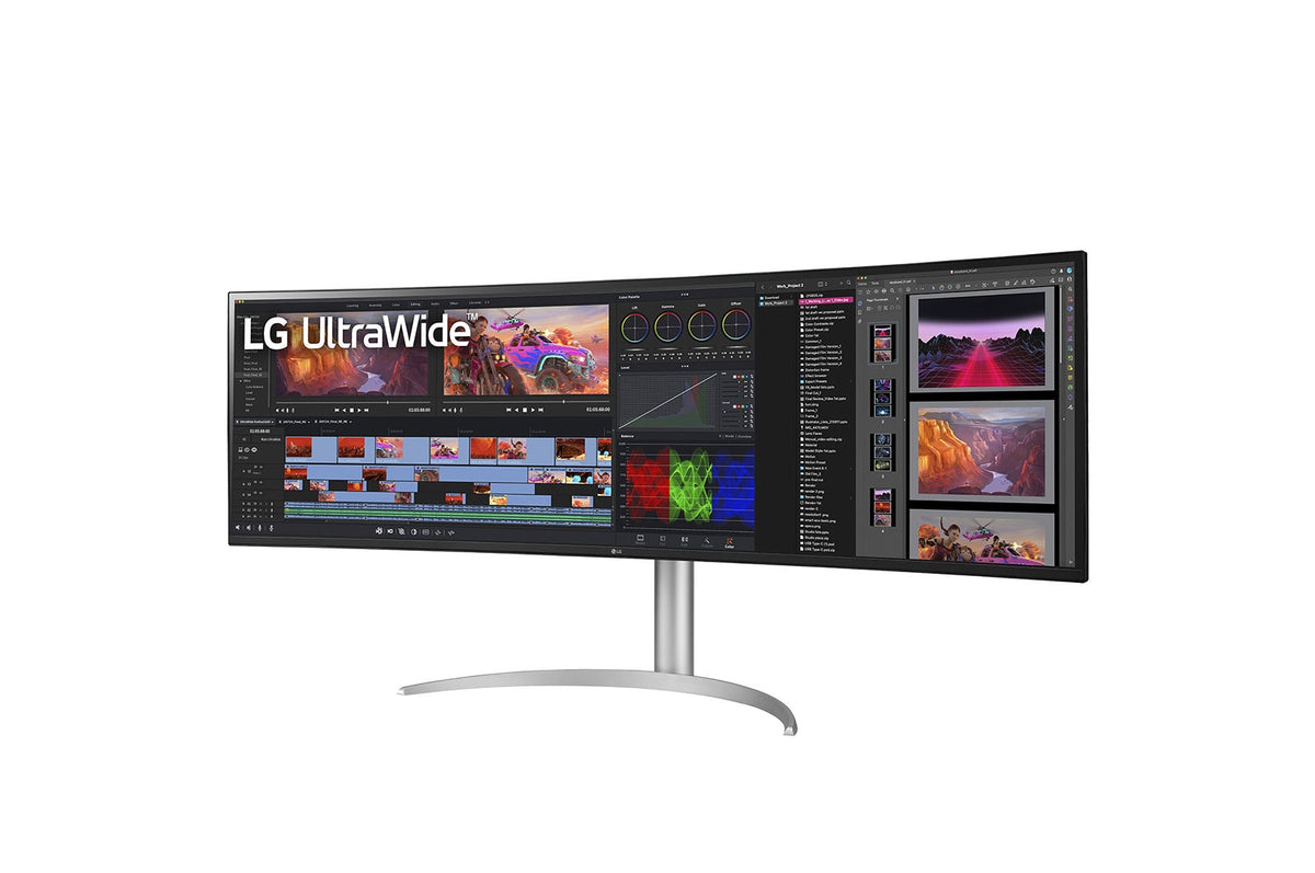 LG 49WQ95X-W Computerbildschirm 124,5 cm (49") 5120 x 1440 Pixel Dual QHD Weiß