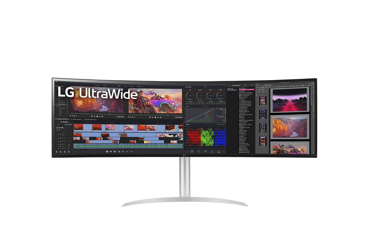 LG 49WQ95X-W Computerbildschirm 124,5 cm (49") 5120 x 1440 Pixel Dual QHD Weiß