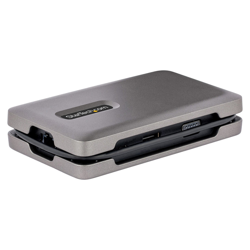 StarTech.com USB C Multiport Adapter-Docking Station - USB-C auf DP Alt Mode/4k HDMI/VGA, Dual Monitor Laptop Dockingstation, 100W PD, Ethernet, USB-C Mini Dock/MST Adapter/Reiseadapter