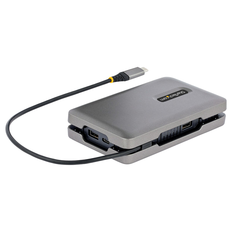 StarTech.com USB C Multiport Adapter-Docking Station - USB-C auf DP Alt Mode/4k HDMI/VGA, Dual Monitor Laptop Dockingstation, 100W PD, Ethernet, USB-C Mini Dock/MST Adapter/Reiseadapter