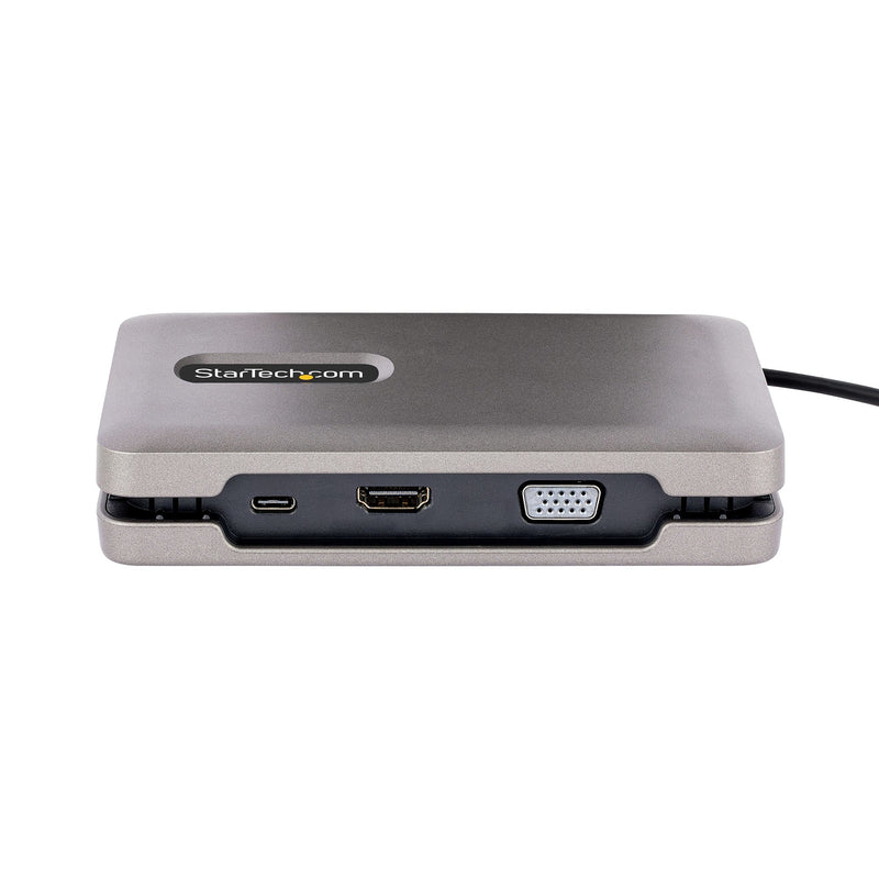 StarTech.com USB C Multiport Adapter-Docking Station - USB-C auf DP Alt Mode/4k HDMI/VGA, Dual Monitor Laptop Dockingstation, 100W PD, Ethernet, USB-C Mini Dock/MST Adapter/Reiseadapter