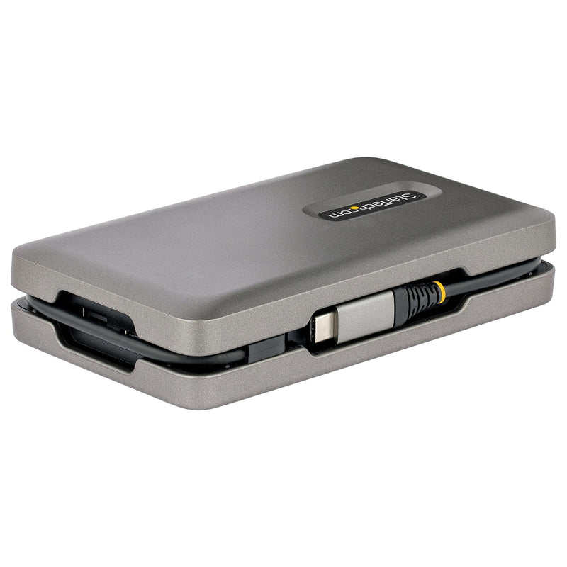 StarTech.com USB C Multiport Adapter-Docking Station - USB-C auf DP Alt Mode/4k HDMI/VGA, Dual Monitor Laptop Dockingstation, 100W PD, Ethernet, USB-C Mini Dock/MST Adapter/Reiseadapter