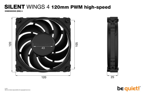 120mm be quiet! SILENT WINGS 4 PWM high-speed