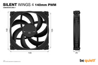 be quiet! SILENT WINGS 4 | 140mm PWM Computergehäuse Ventilator 14 cm Schwarz 1 Stück(e)