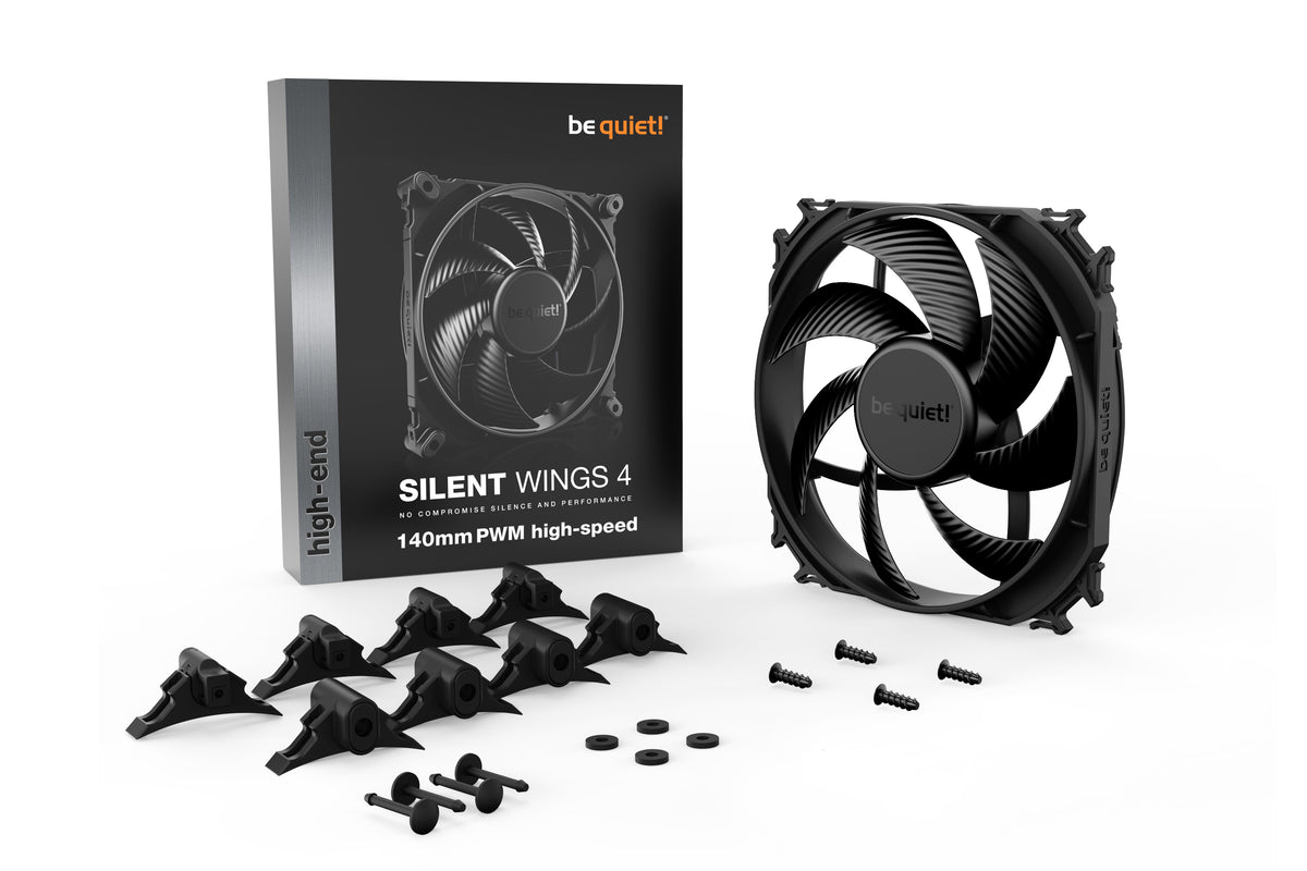 be quiet! SILENT WINGS 4 | 140mm PWM high-speed Computergehäuse Ventilator 14 cm Schwarz 1 Stück(e)