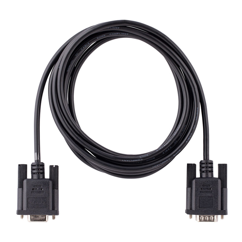 StarTech.com 3 m Nullmodemkabel RS232, Crossover Kabel, Sub DB9 Serielles COM Port Kabel, Serielle Schnittstelle Kabelverlängerung, DTE Geräte Kompatibel, Schwarz, F/M