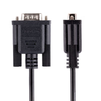 StarTech.com 3 m Nullmodemkabel RS232, Crossover Kabel, Sub DB9 Serielles COM Port Kabel, Serielle Schnittstelle Kabelverlängerung, DTE Geräte Kompatibel, Schwarz, F/M