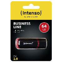 Intenso 64GB USB2.0 USB-Stick USB Typ-A 2.0 Schwarz, Rot