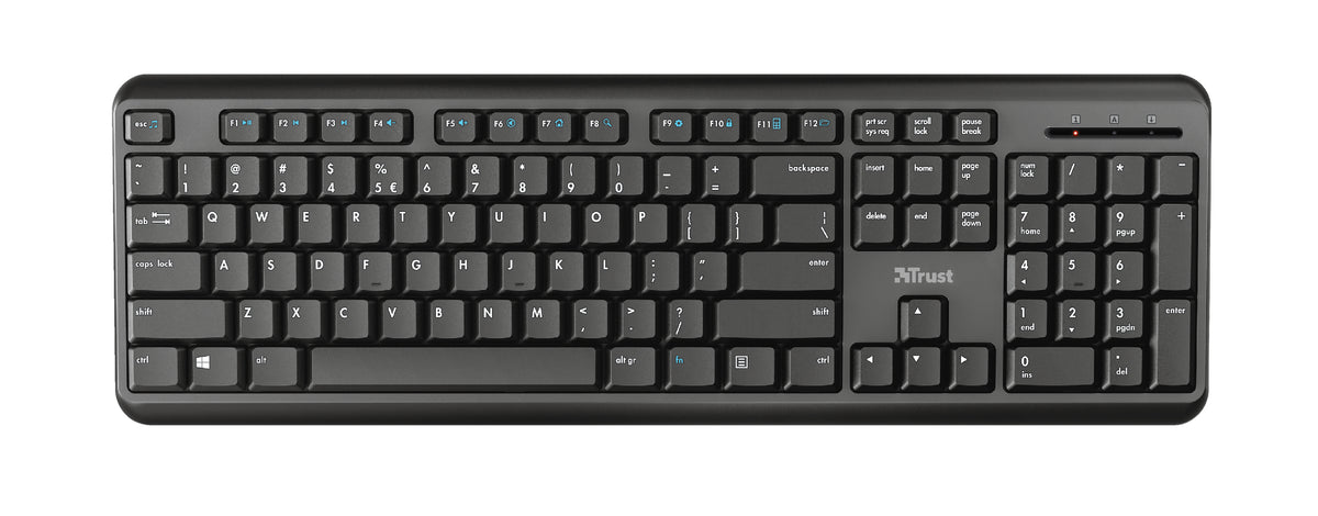 Trust Ody Clavier sans fil RF QWERTZ allemand noir pour le bureau