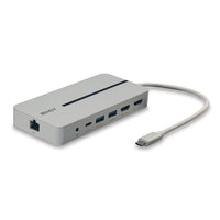 Lindy 43360 laptop-dockingstation & portreplikator Kabelgebunden USB 3.2 Gen 1 (3.1 Gen 1) Type-C Silber, Weiß