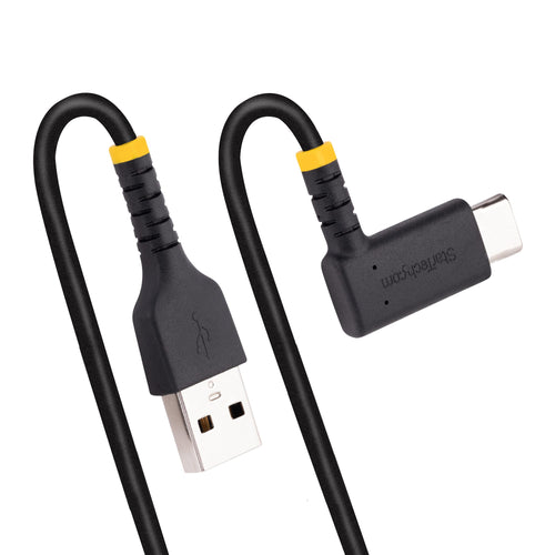 StarTech STARTECH.COM 6ft 2m USB A to C Charging Cable Right Angle Heavy Duty Fast Charge USB-C