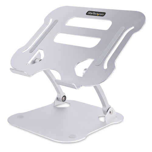 StarTech.com Tisch Laptopständer - Laptoperhöhung aus Aluminium, Tragbar, Faltbar, Schwenkbar - Tragkraft 10kg - Laptophalterung - Höhenverstellbarer Ergonomischer Notebookständer